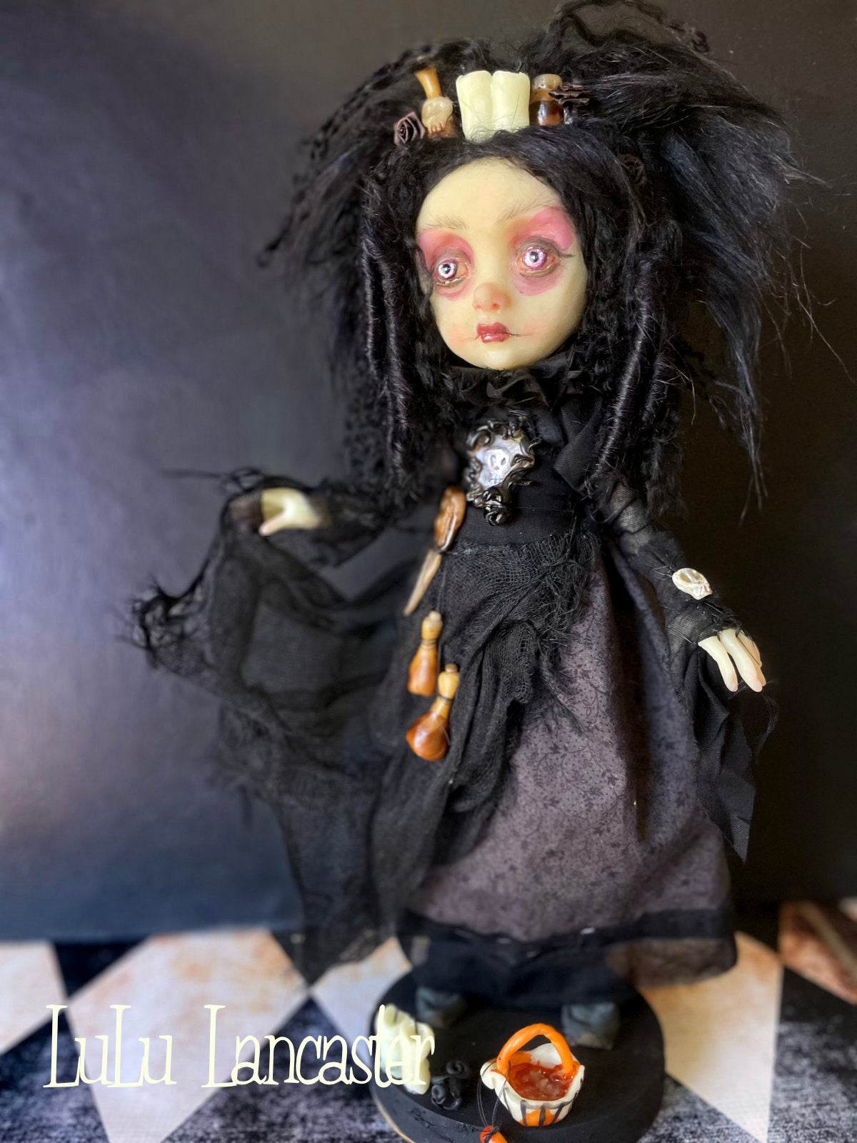 GlowSpire Witch Glow in the dark Original LuLu Lancaster Art Doll
