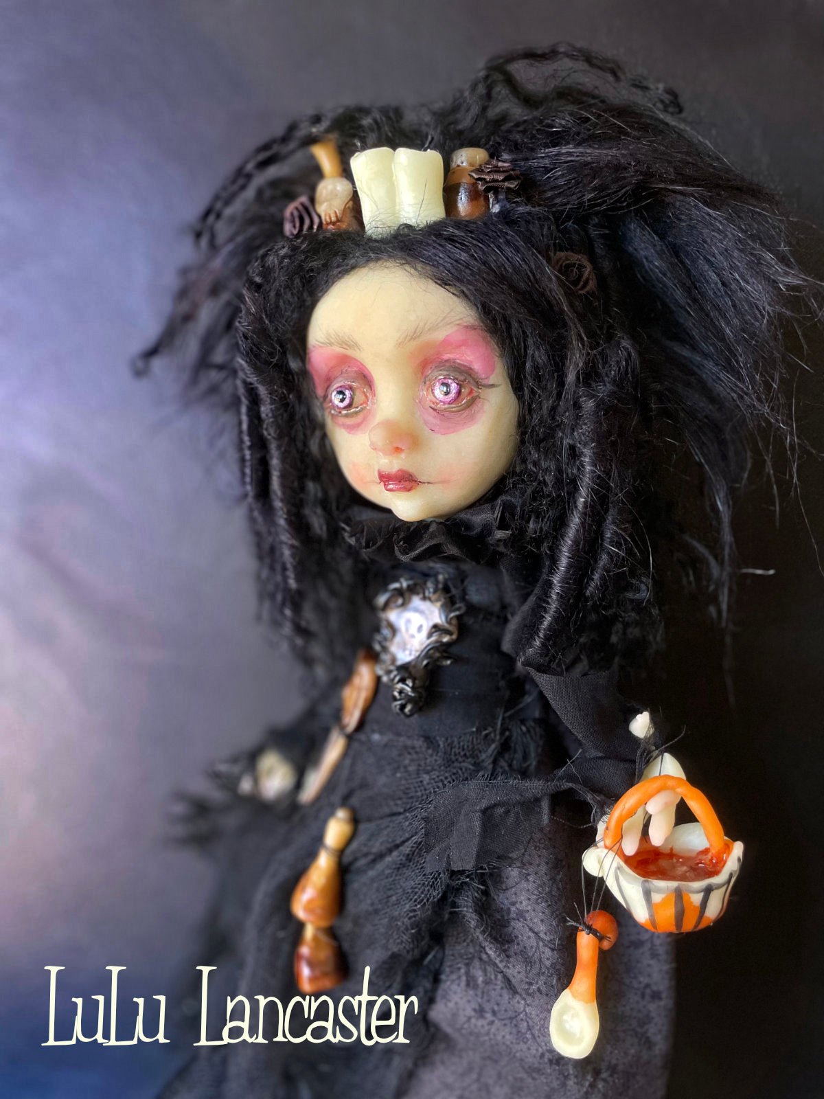 GlowSpire Witch Glow in the dark Original LuLu Lancaster Art Doll