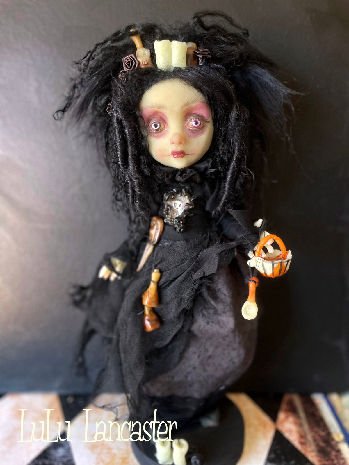GlowSpire Witch Glow in the dark Original LuLu Lancaster Art Doll