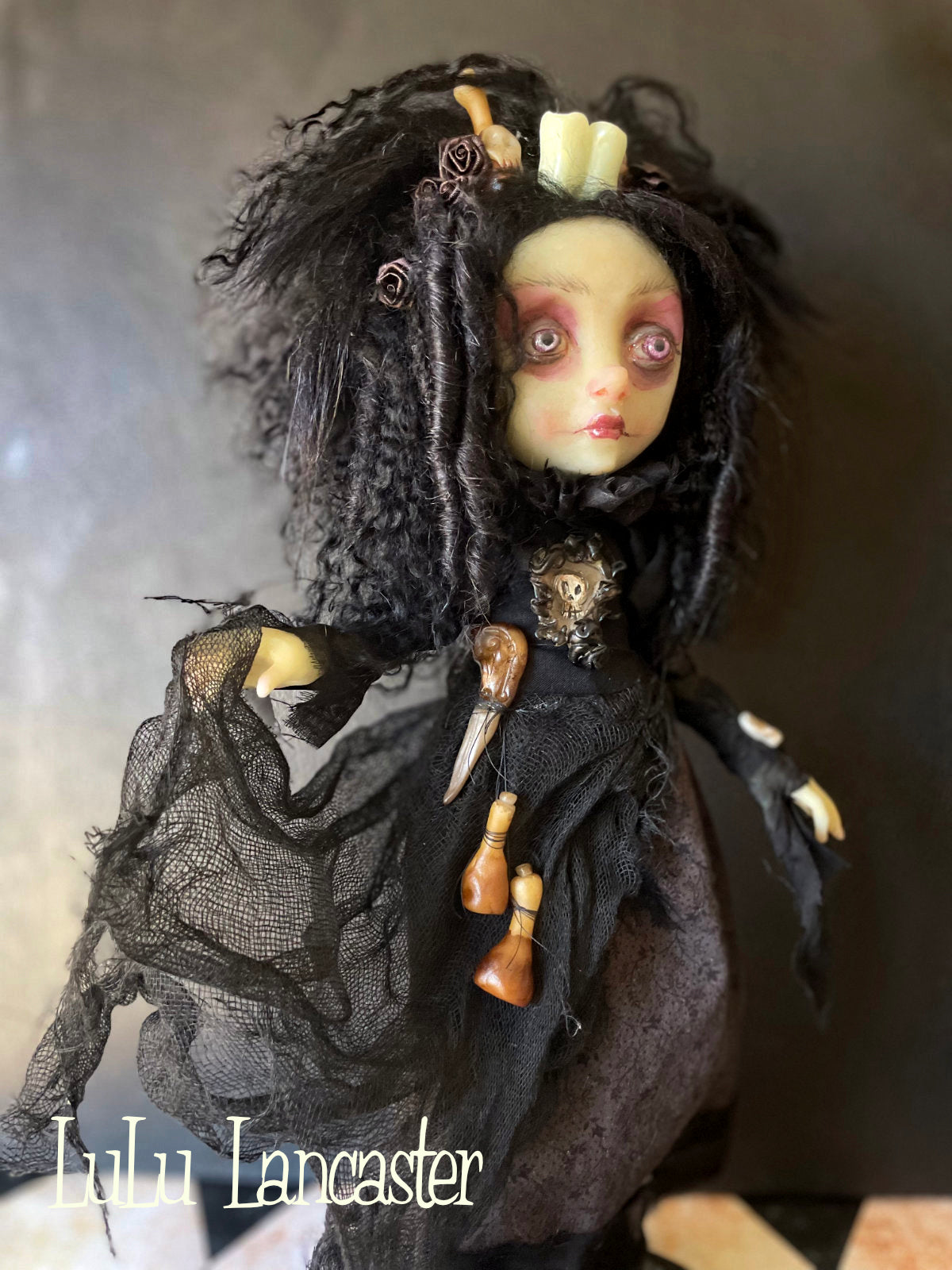 GlowSpire Witch Glow in the dark Original LuLu Lancaster Art Doll