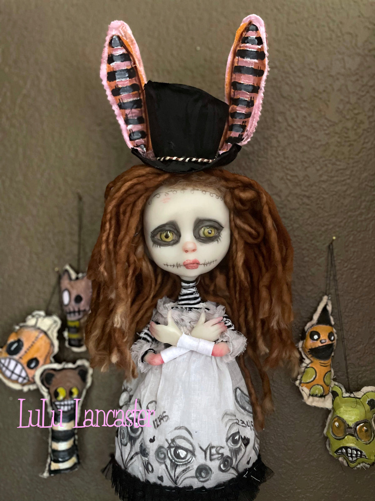 Embrette Little Nightmares Goth Bunny Original LuLu Lancaster Art Doll