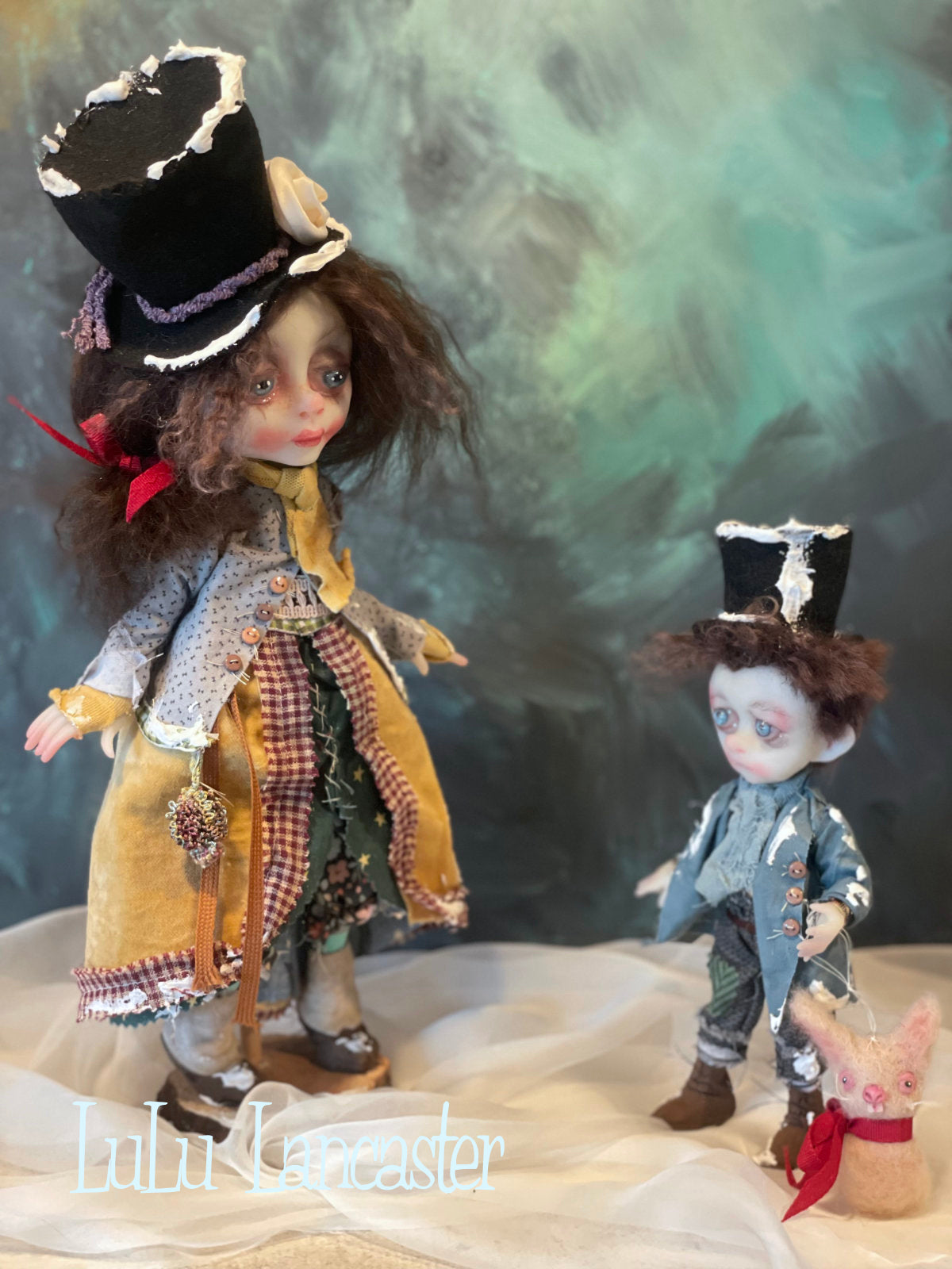 Amelia and Pete Scrappy Dickens Original LuLu Lancaster Art Doll