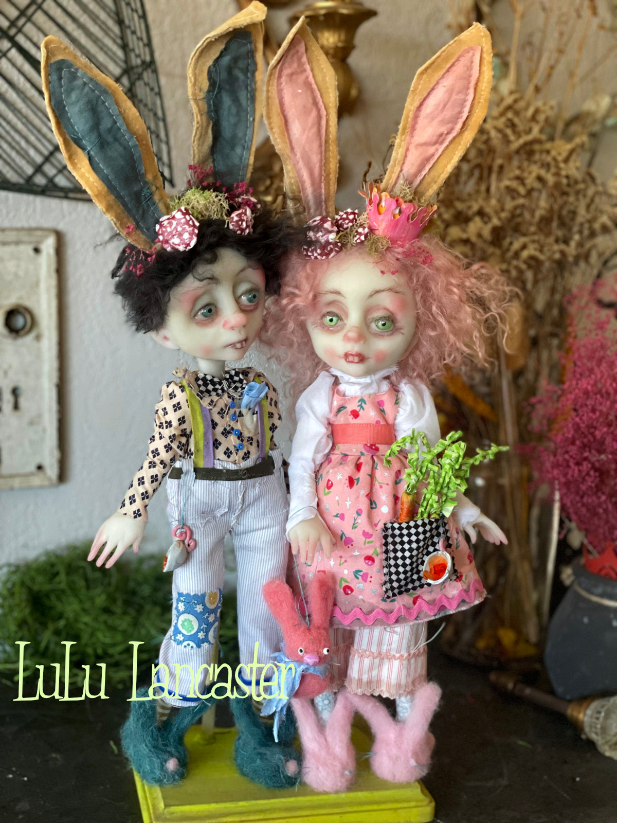Danvers and Chantenay Rabbits Original LuLu Lancaster Art Doll