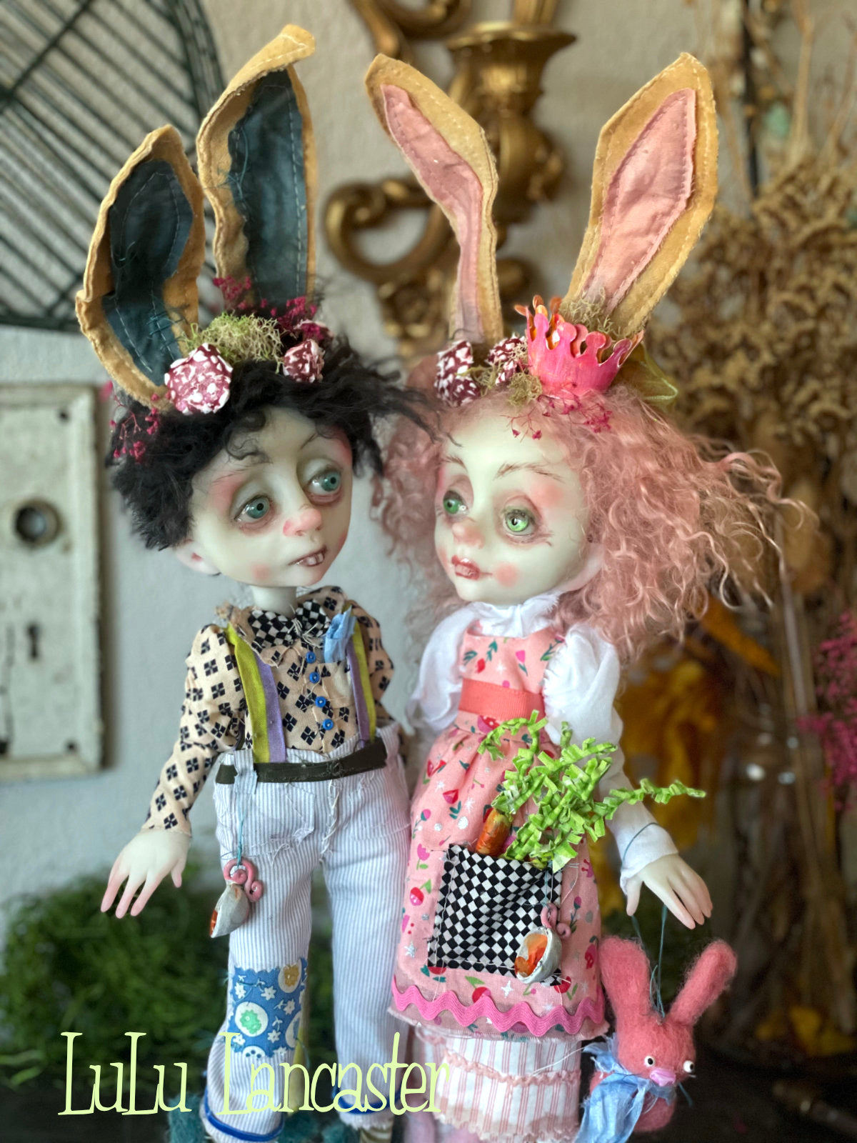 Danvers and Chantenay Rabbits Original LuLu Lancaster Art Doll