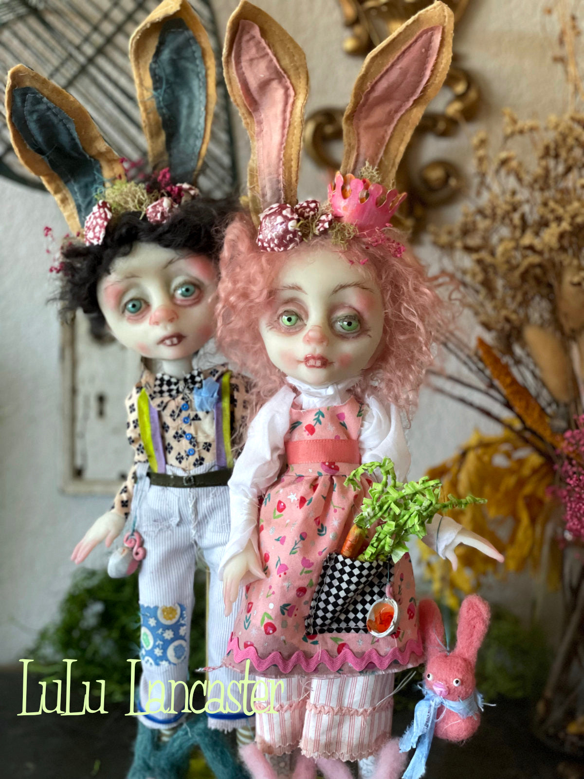 Danvers and Chantenay Rabbits Original LuLu Lancaster Art Doll