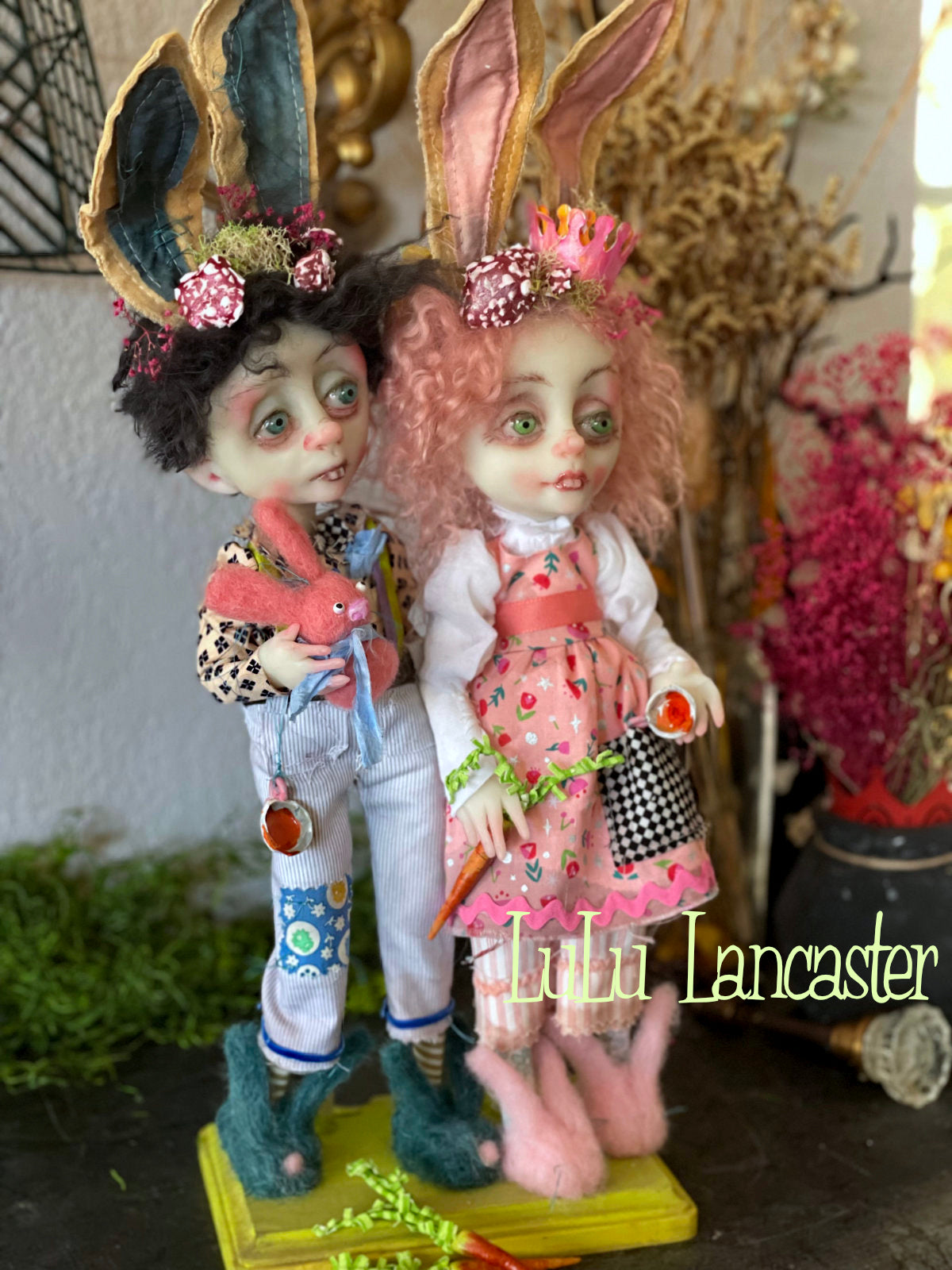 Danvers and Chantenay Rabbits Original LuLu Lancaster Art Doll