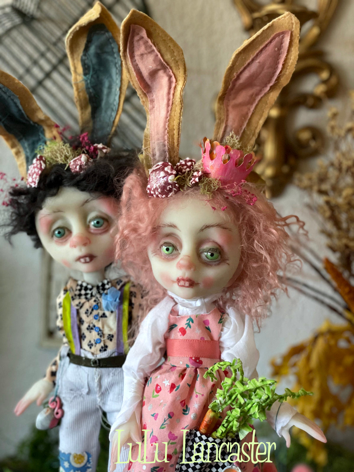 Danvers and Chantenay Rabbits Original LuLu Lancaster Art Doll