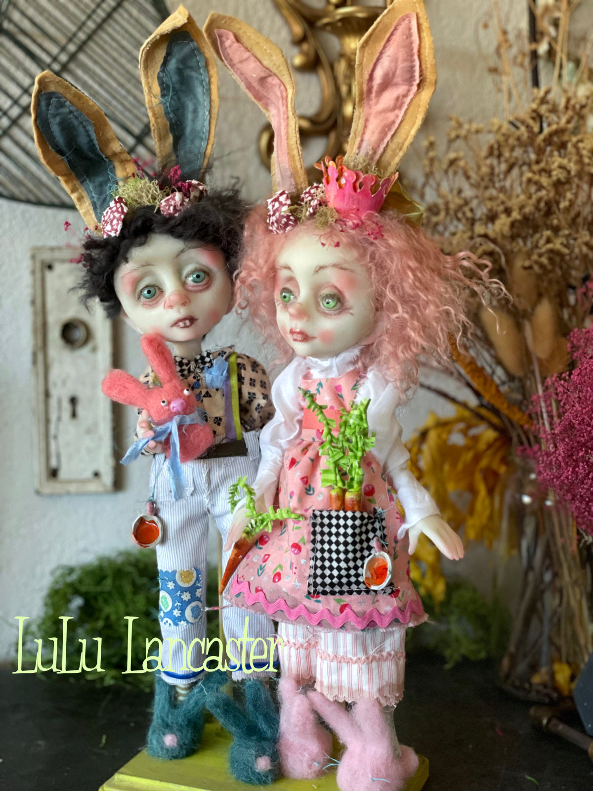 Danvers and Chantenay Rabbits Original LuLu Lancaster Art Doll