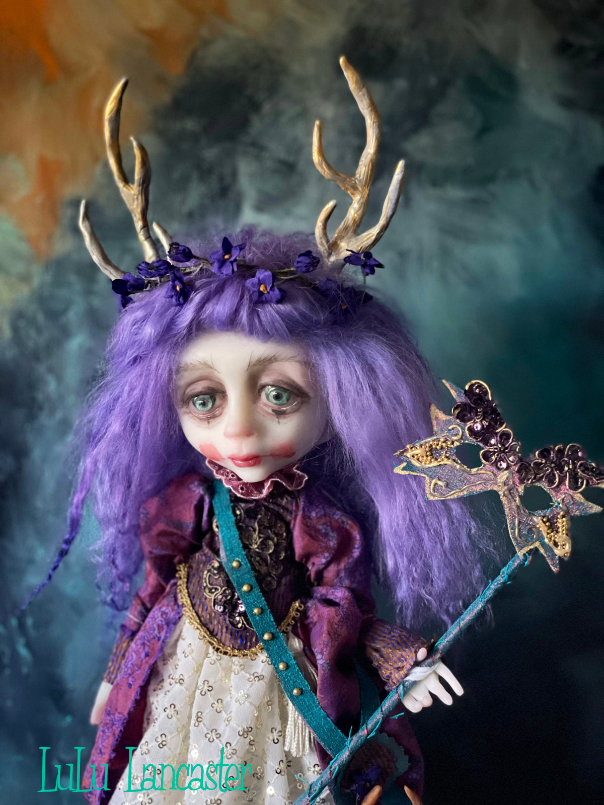 Elspeth New Years Masquerade Deer Original LuLu Lancaster Art Doll