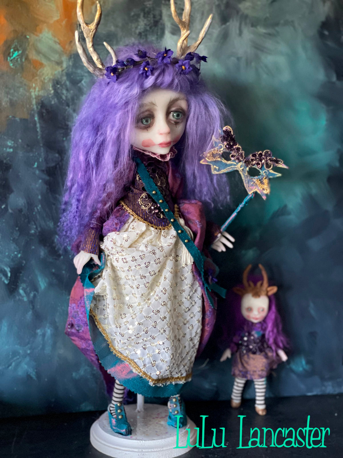 Elspeth New Years Masquerade Deer Original LuLu Lancaster Art Doll
