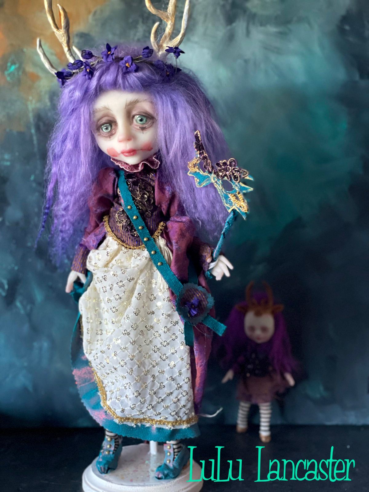 Elspeth New Years Masquerade Deer Original LuLu Lancaster Art Doll