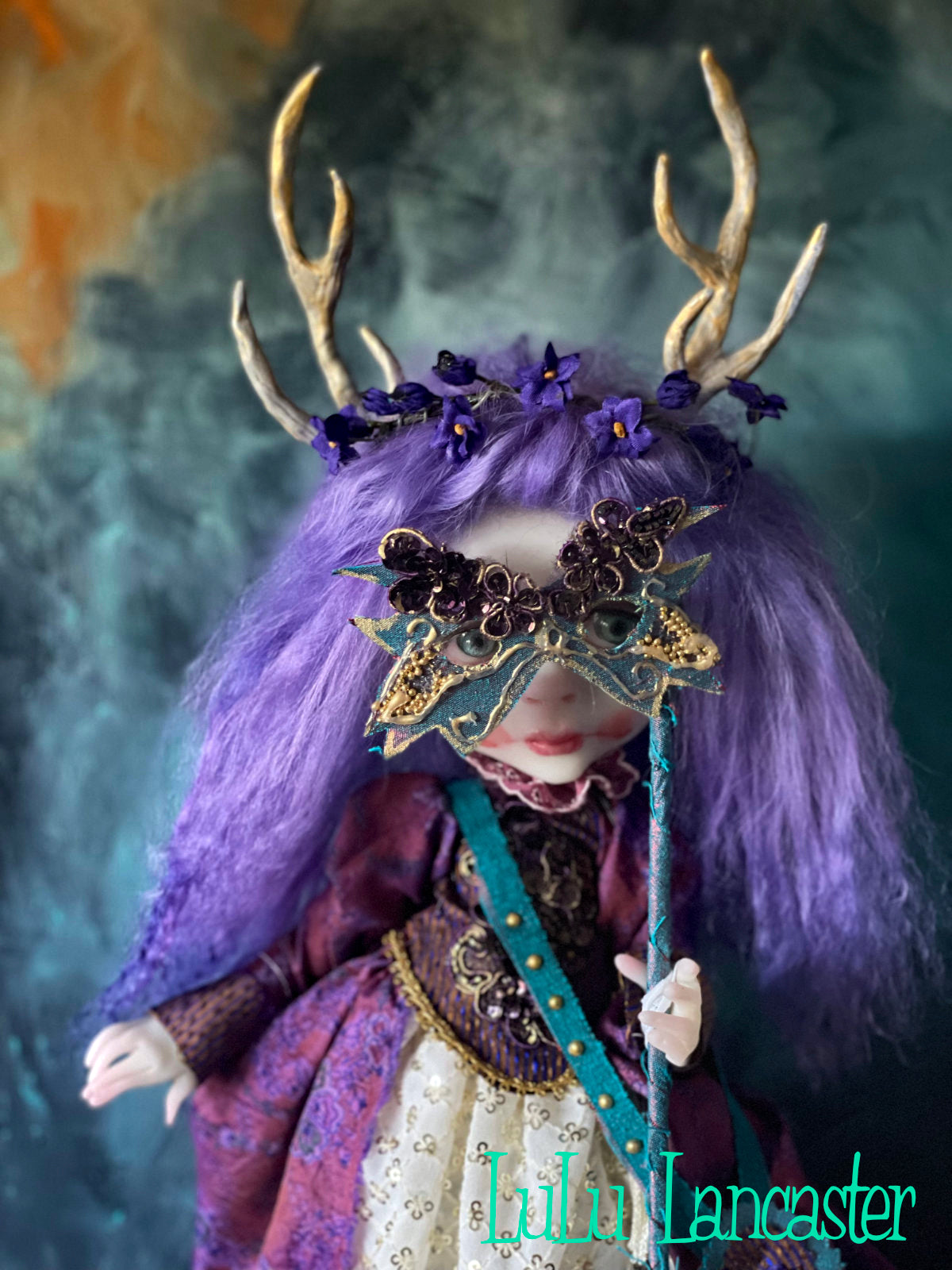 Elspeth New Years Masquerade Deer Original LuLu Lancaster Art Doll