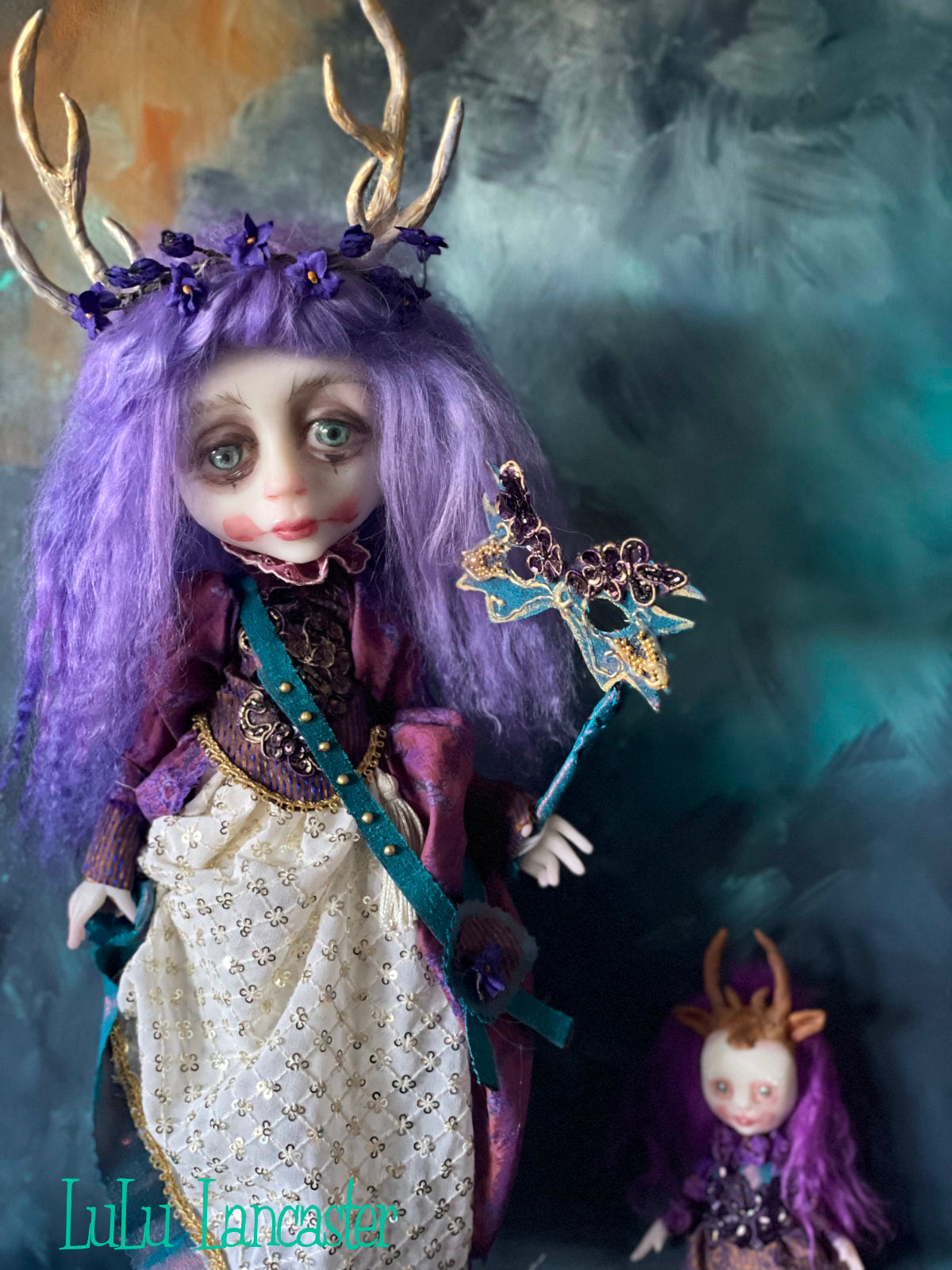 Elspeth New Years Masquerade Deer Original LuLu Lancaster Art Doll