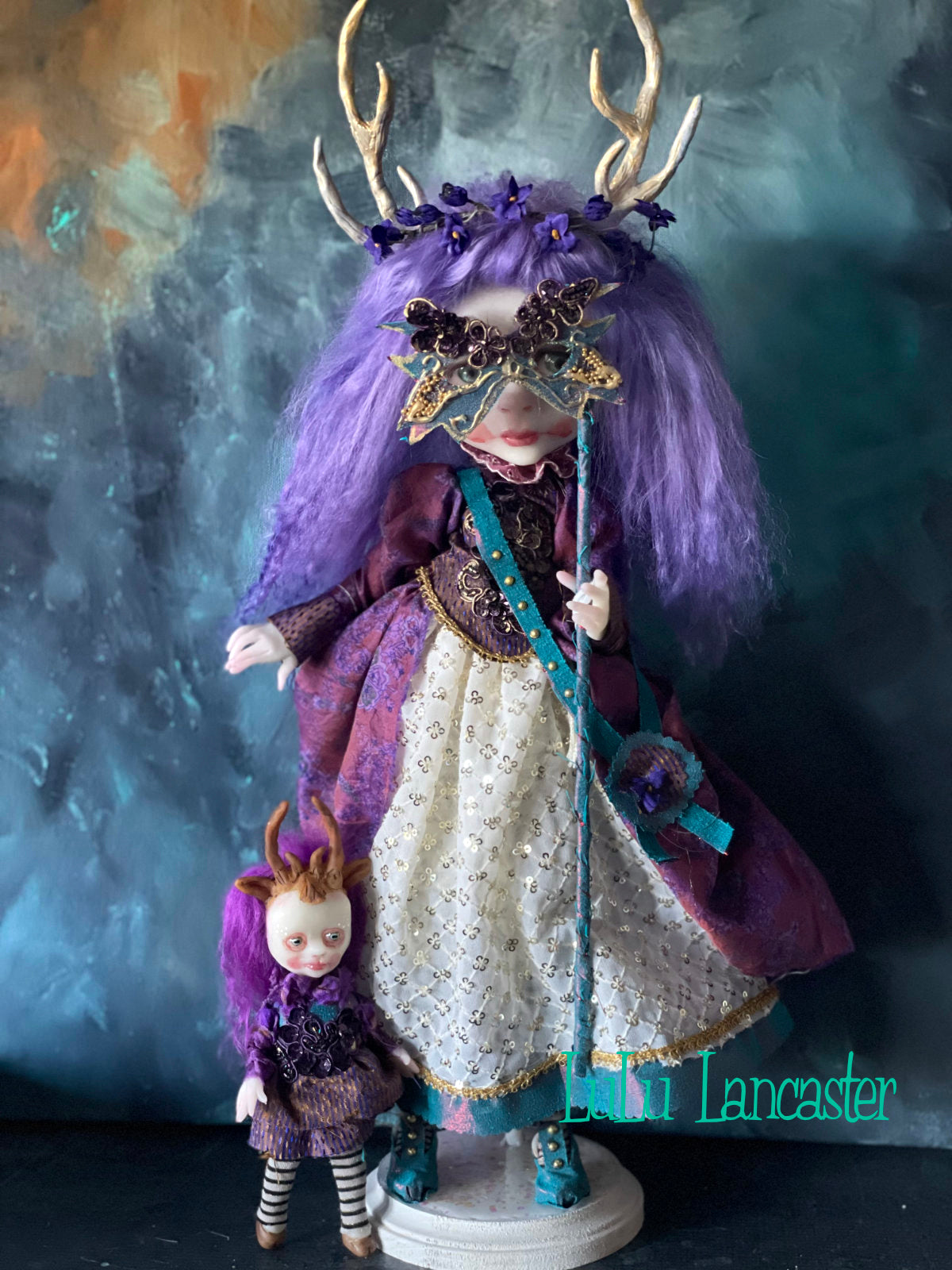 Elspeth New Years Masquerade Deer Original LuLu Lancaster Art Doll