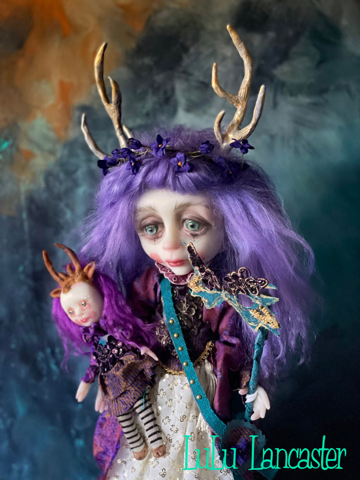 Elspeth New Years Masquerade Deer Original LuLu Lancaster Art Doll