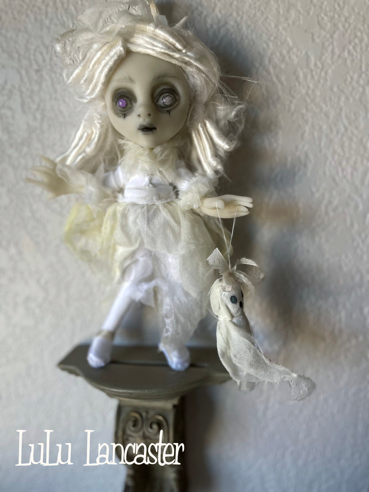Mini hanging Ghostie Bea Original LuLu Lancaster Art Doll
