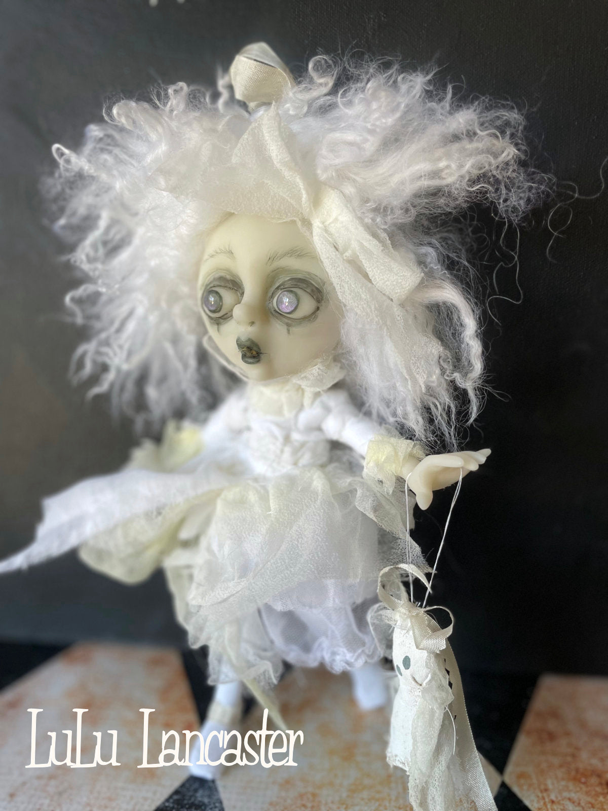 Mini hanging Ghostie Bop Original LuLu Lancaster Art Doll