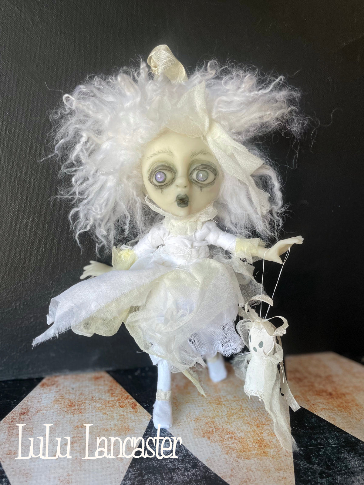 Mini hanging Ghostie Bop Original LuLu Lancaster Art Doll