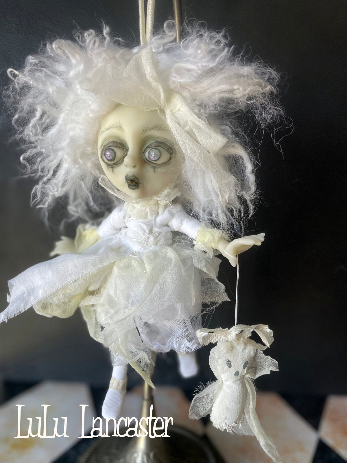 Mini hanging Ghostie Bop Original LuLu Lancaster Art Doll