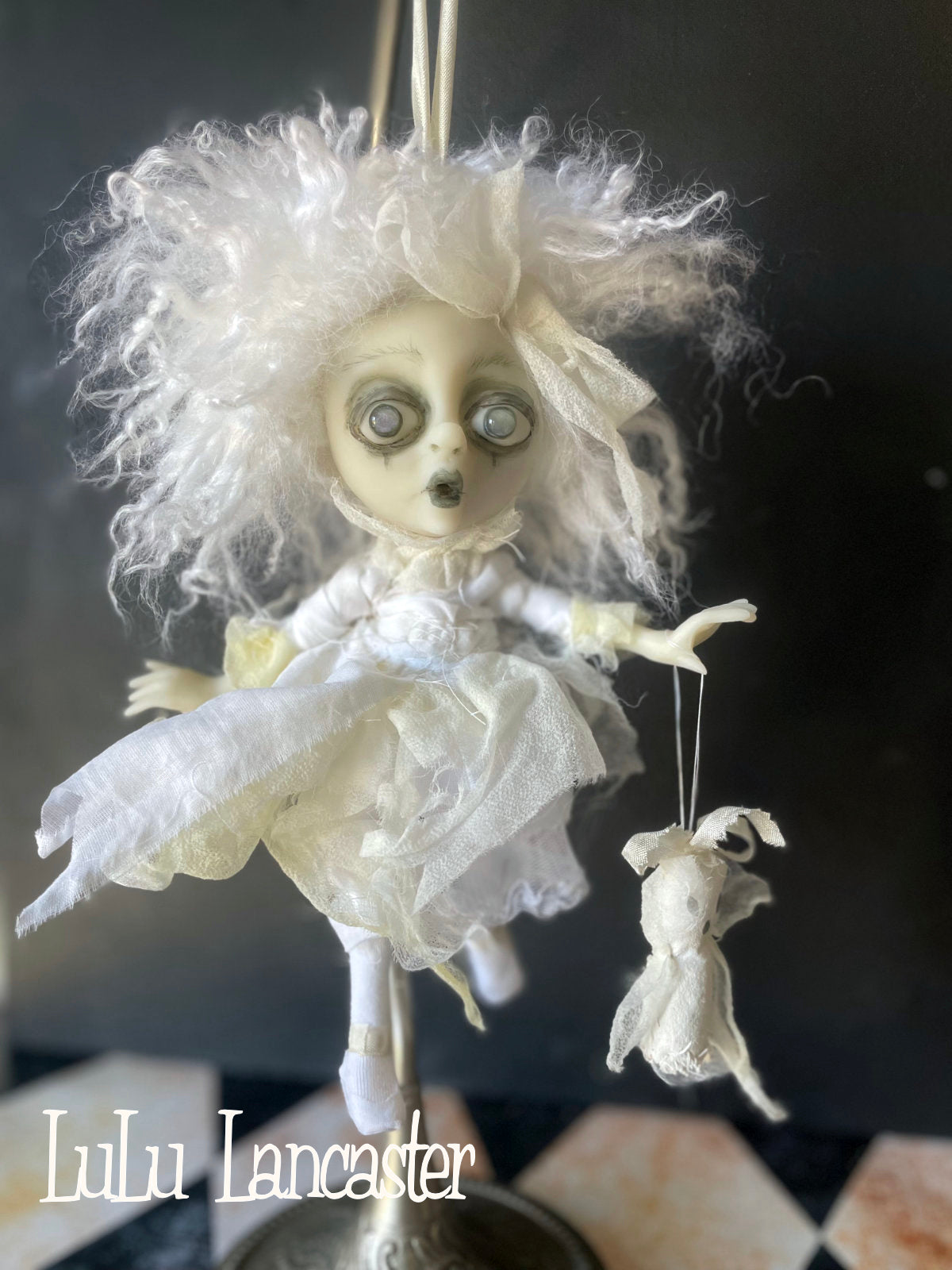 Mini hanging Ghostie Bop Original LuLu Lancaster Art Doll