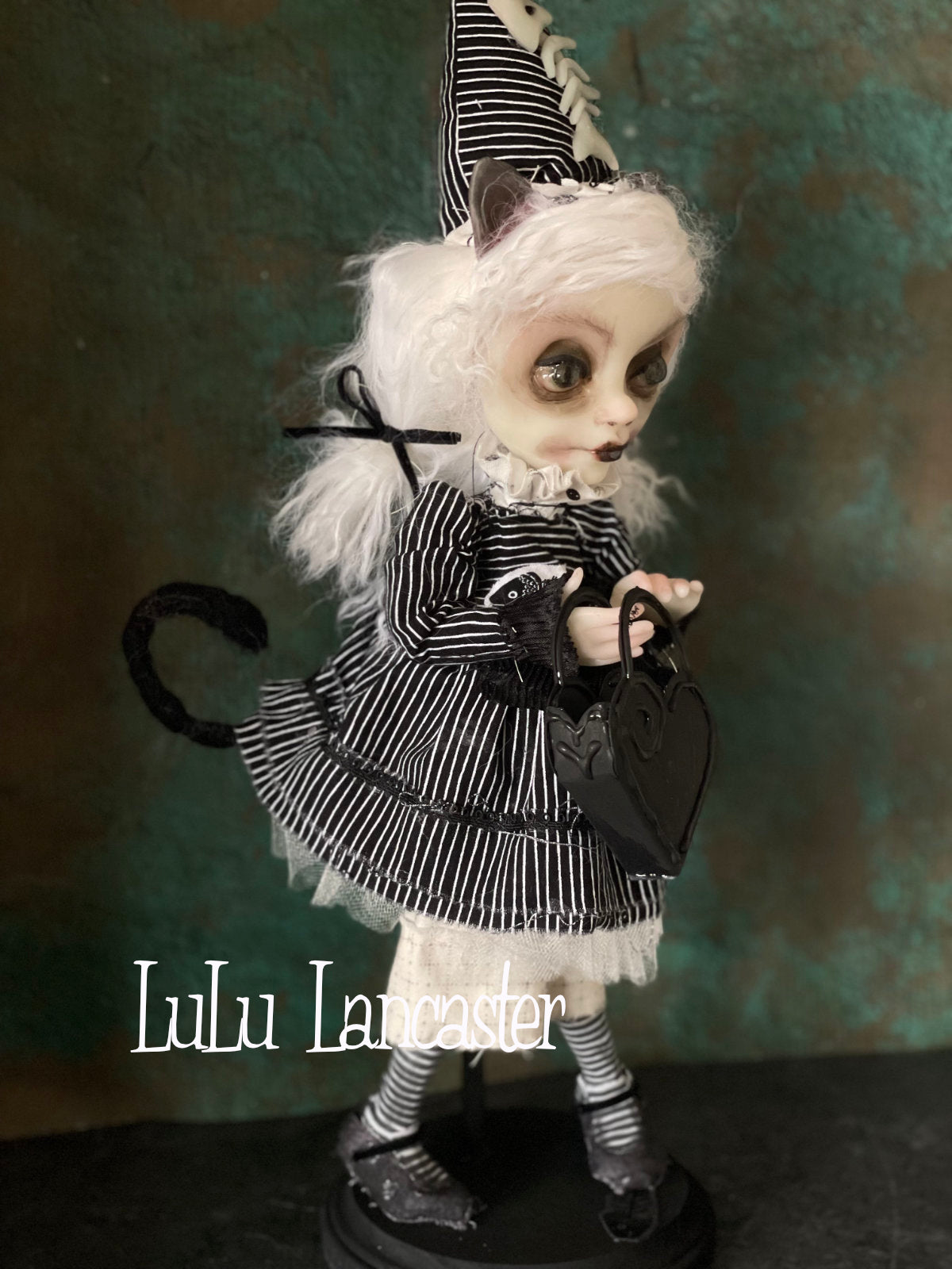 Lucie the Cat Valloween Original LuLu Lancaster Art Doll