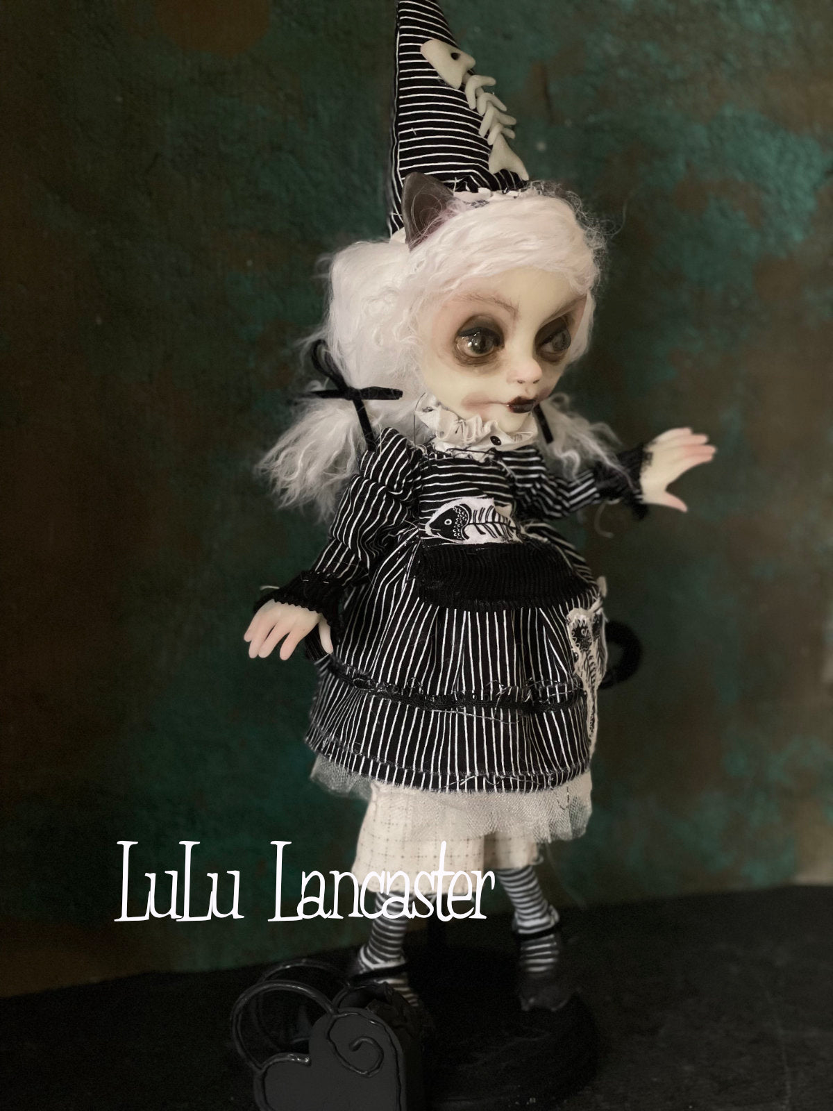 Lucie the Cat Valloween Original LuLu Lancaster Art Doll
