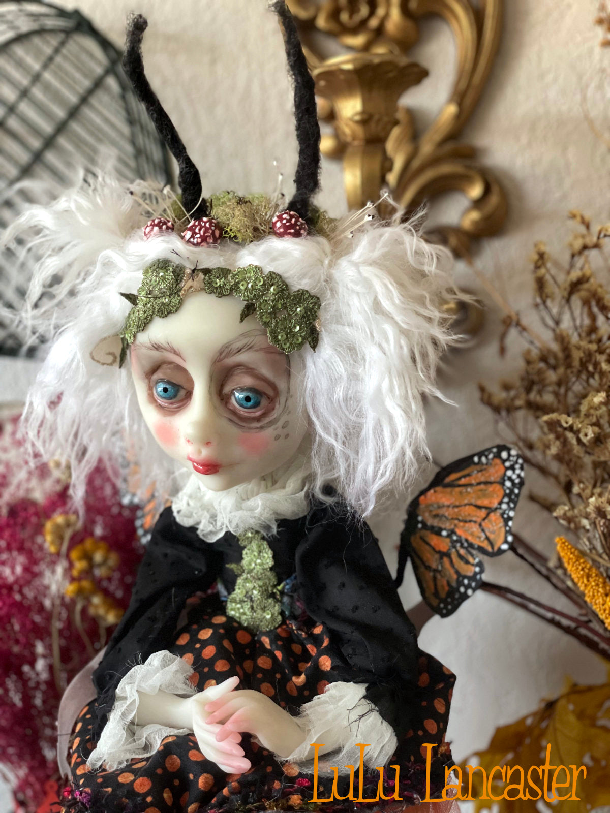 Mavis the Monarch Butterfly fairy Original LuLu Lancaster Art Doll