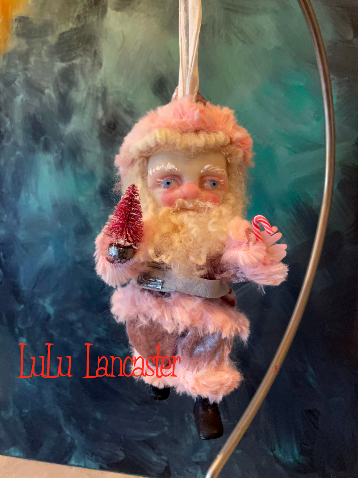 Nick Mini Christmas hanging Santa Original LuLu Lancaster Art Doll