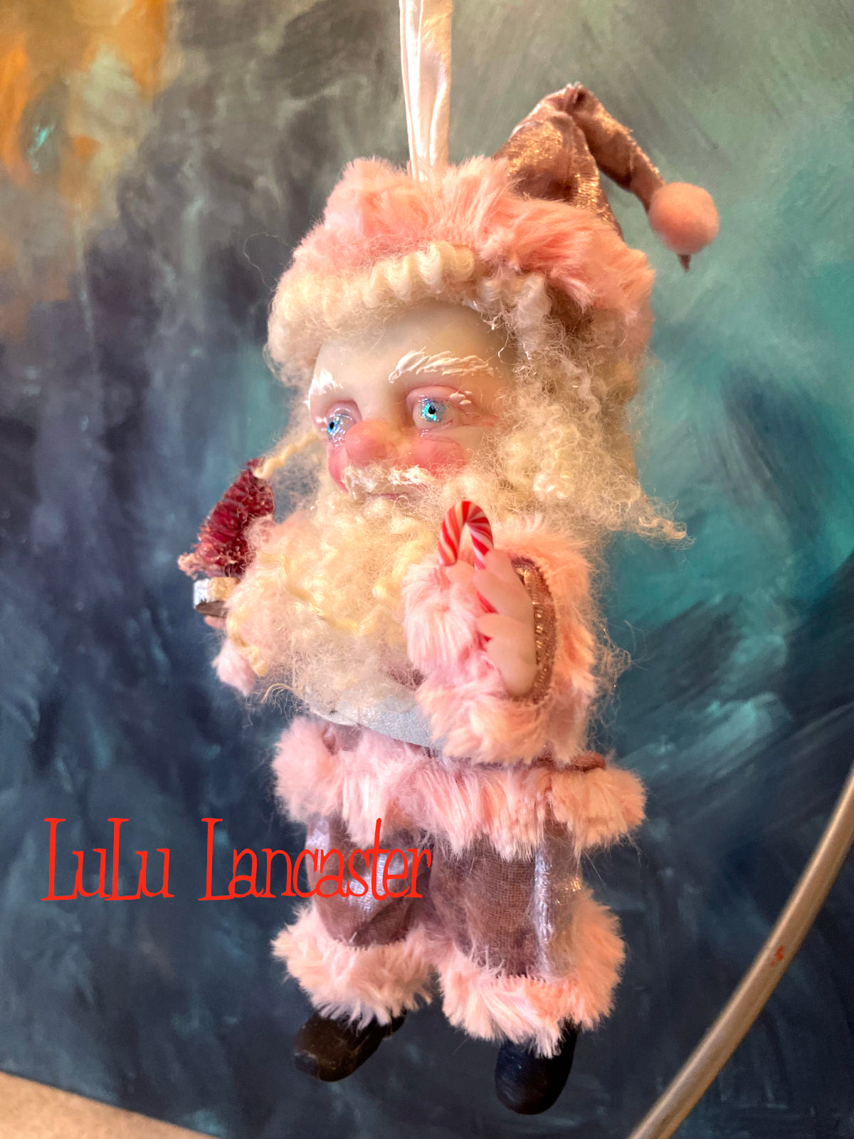 Nick Mini Christmas hanging Santa Original LuLu Lancaster Art Doll