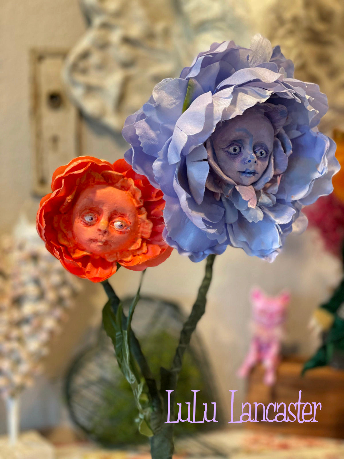 Peony Flowers in LuLu's Wonderland Original LuLu Lancaster Art Doll