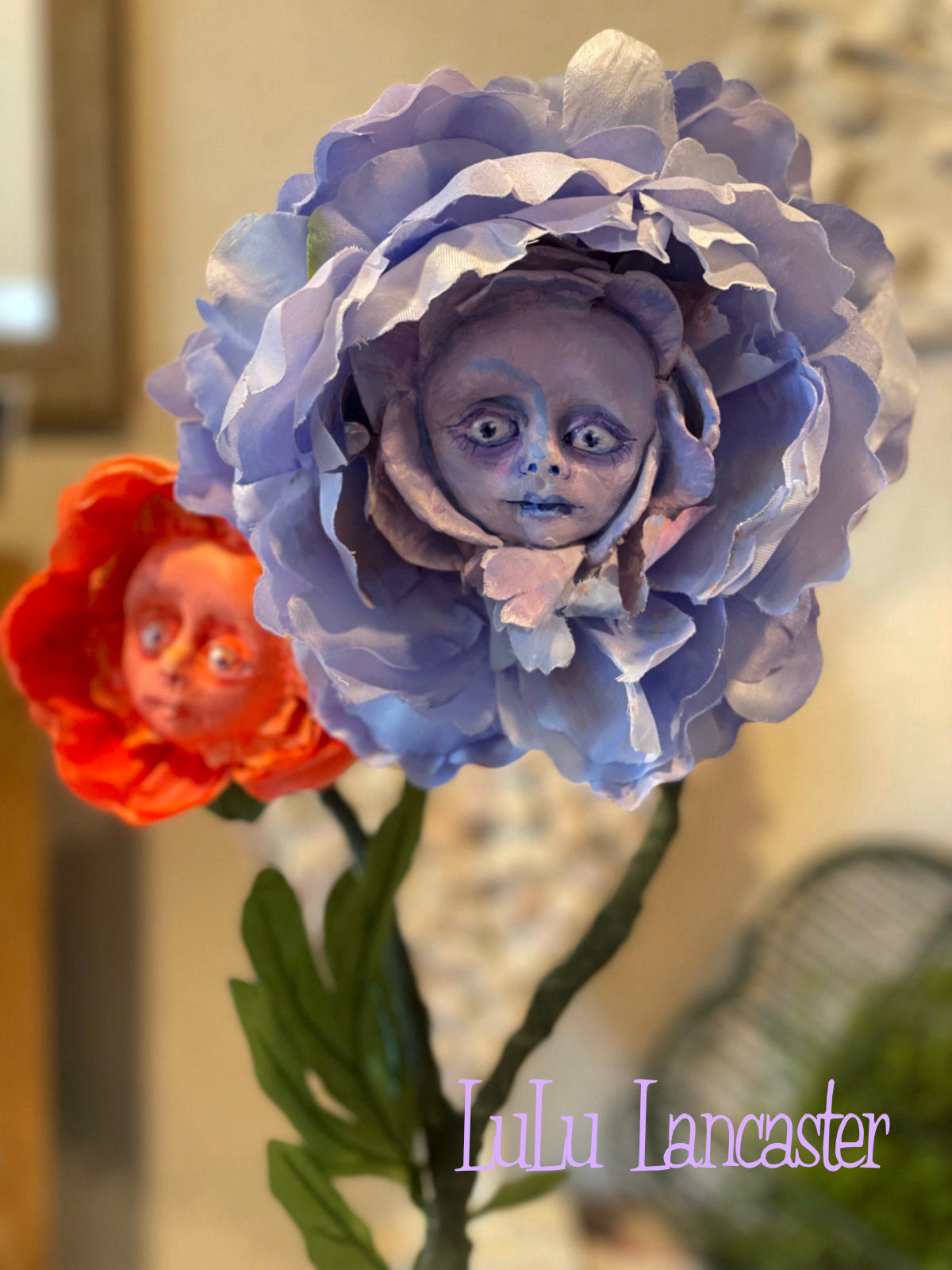 Peony Flowers in LuLu's Wonderland Original LuLu Lancaster Art Doll