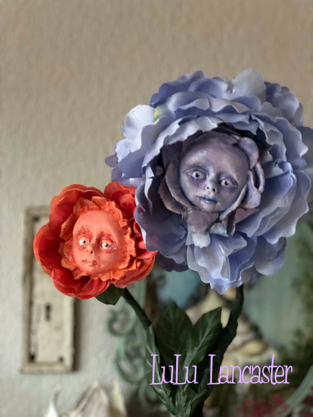 Peony Flowers in LuLu's Wonderland Original LuLu Lancaster Art Doll
