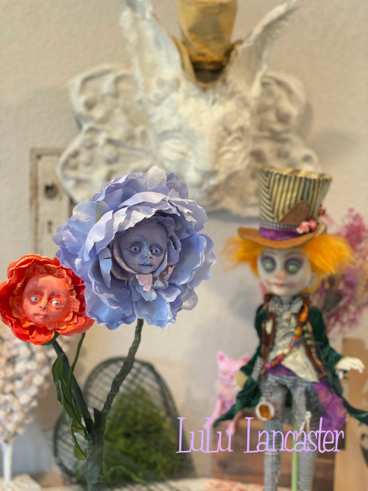 Peony Flowers in LuLu's Wonderland Original LuLu Lancaster Art Doll