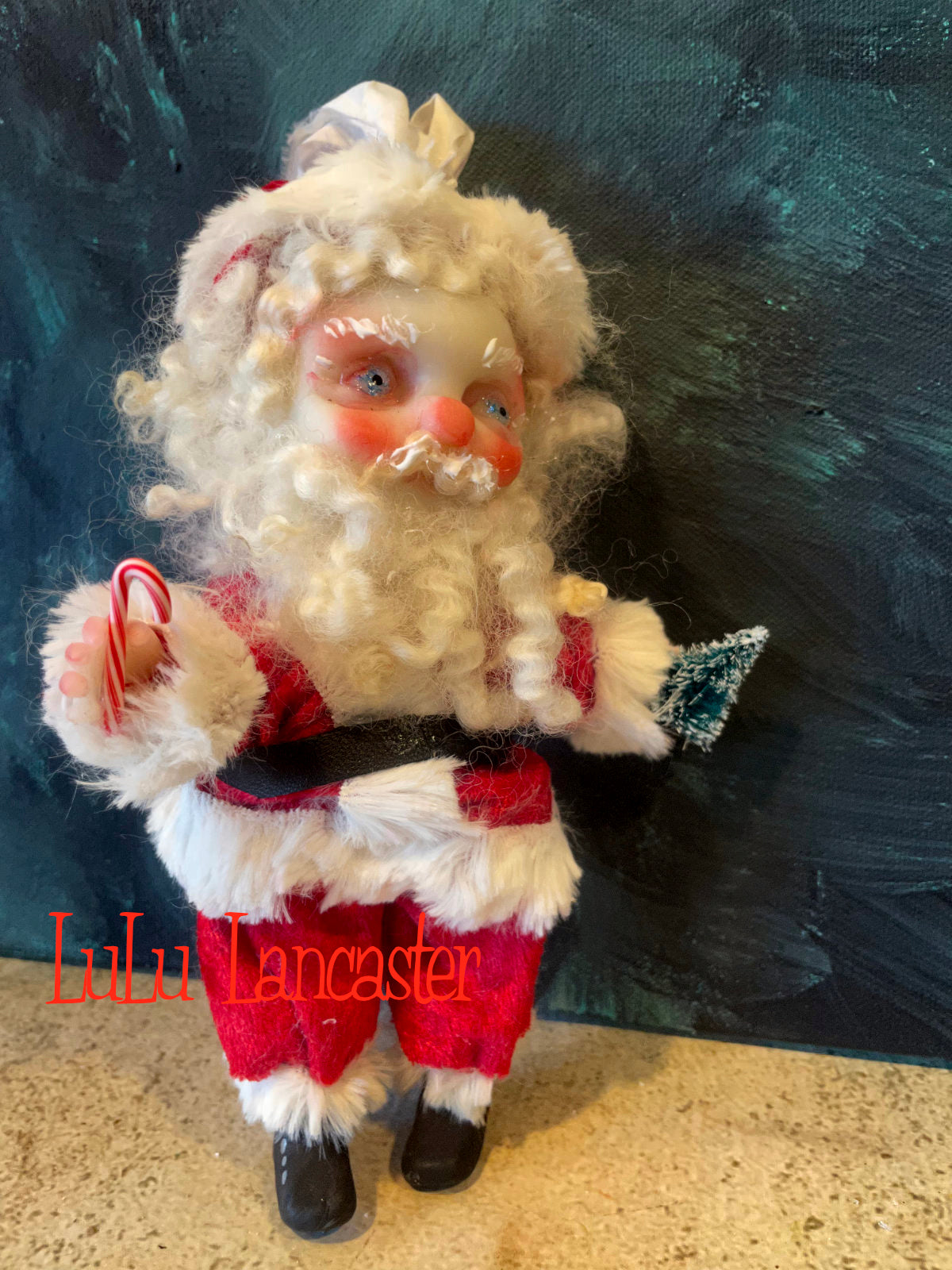 Santa Mini Christmas hanging Santa Original LuLu Lancaster Art Doll