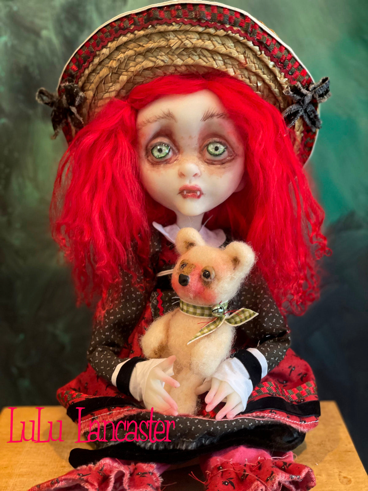 Scarlet Winter Holiday Vampire Original LuLu Lancaster Art Dolls