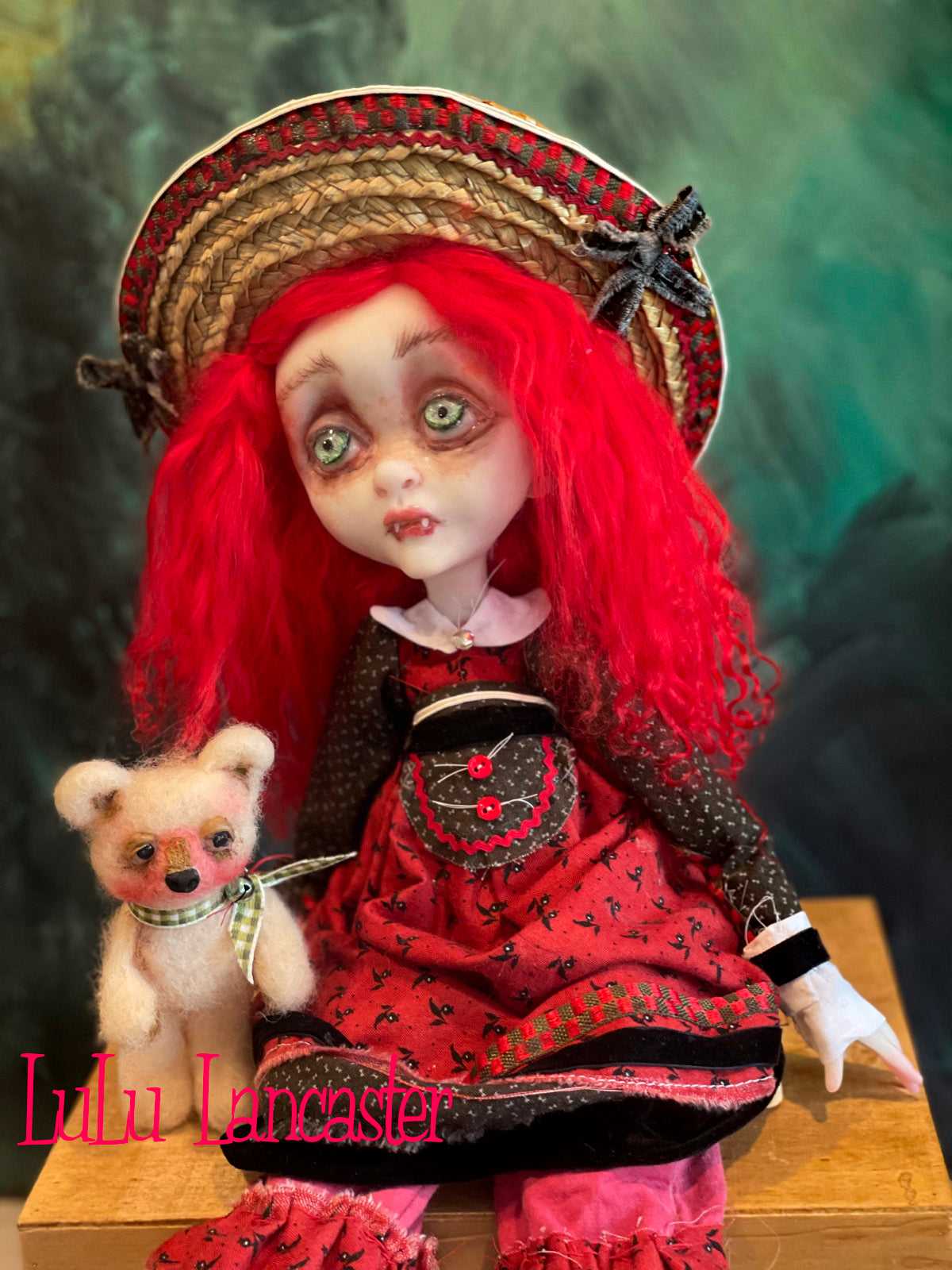 Scarlet Winter Holiday Vampire Original LuLu Lancaster Art Dolls