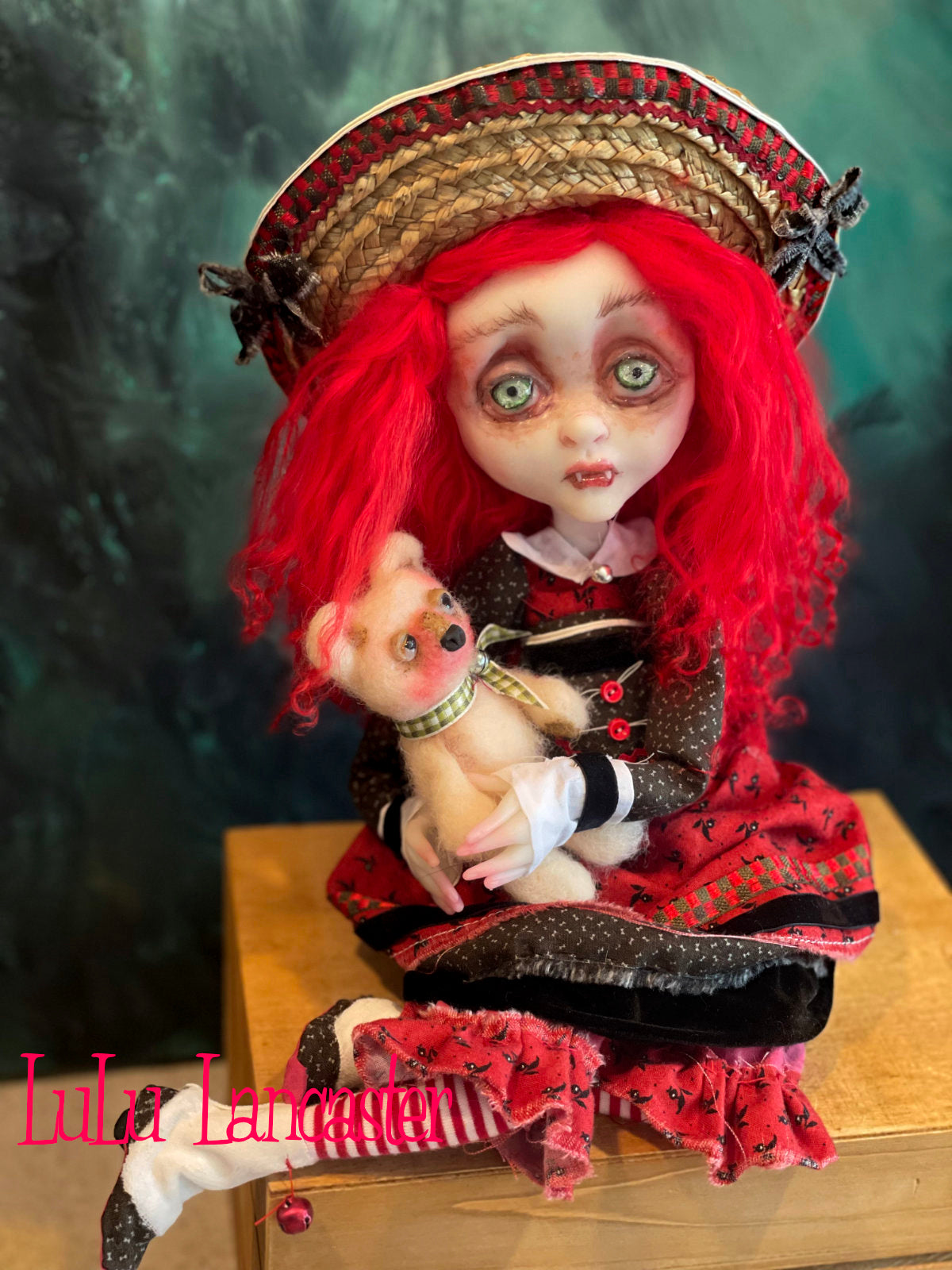Scarlet Winter Holiday Vampire Original LuLu Lancaster Art Dolls