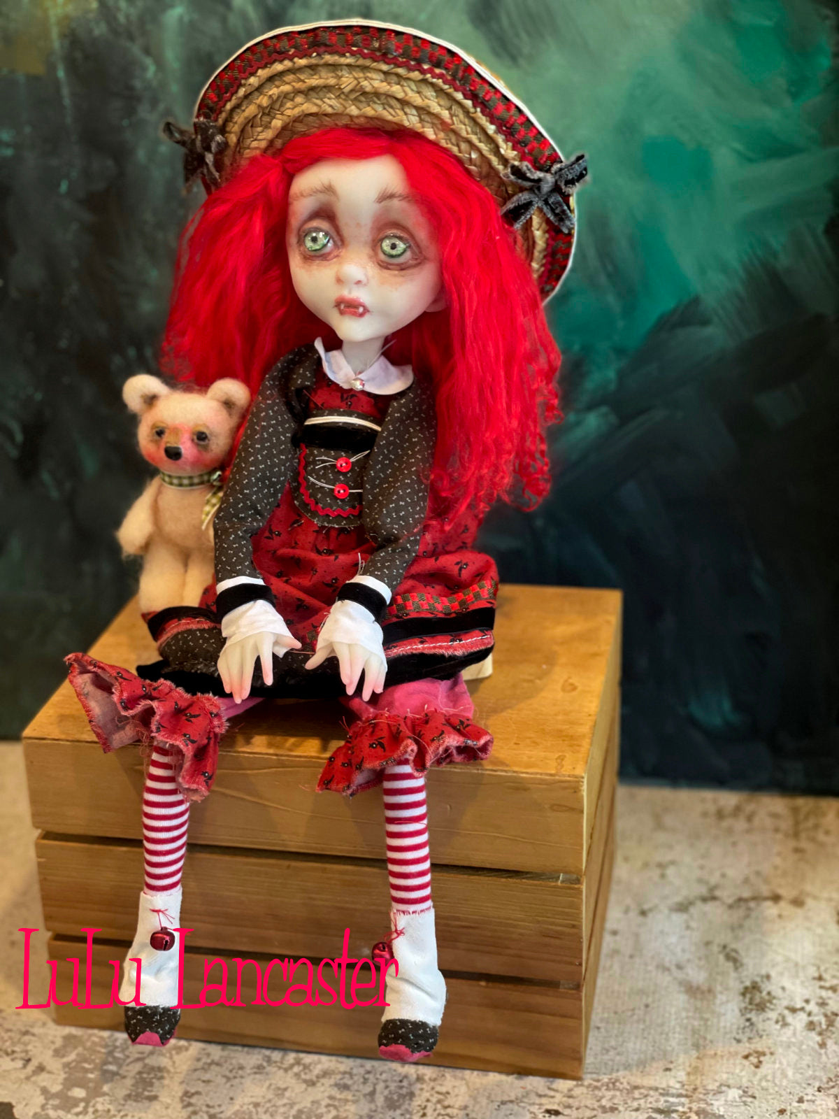 Scarlet Winter Holiday Vampire Original LuLu Lancaster Art Dolls