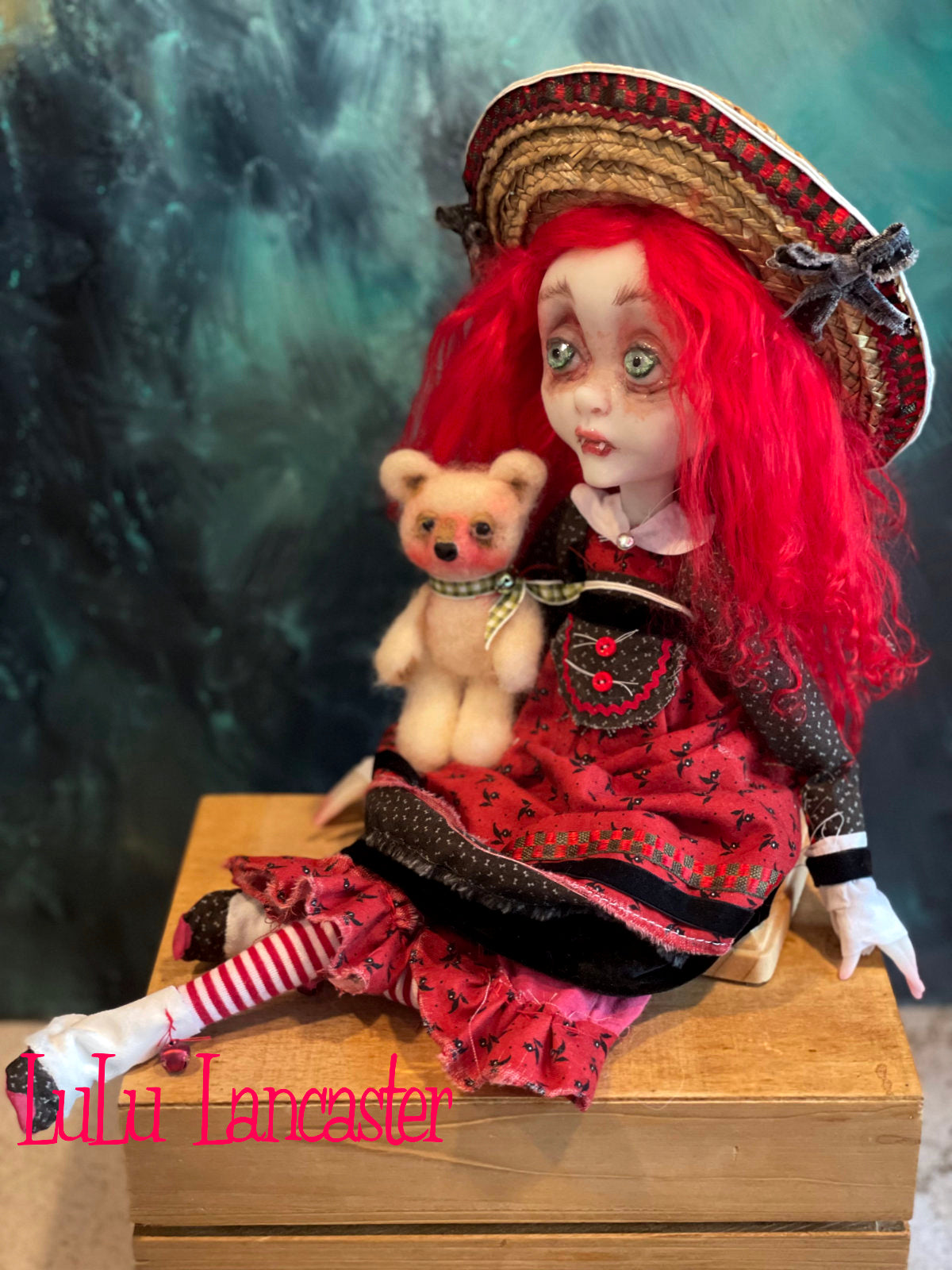 Scarlet Winter Holiday Vampire Original LuLu Lancaster Art Dolls