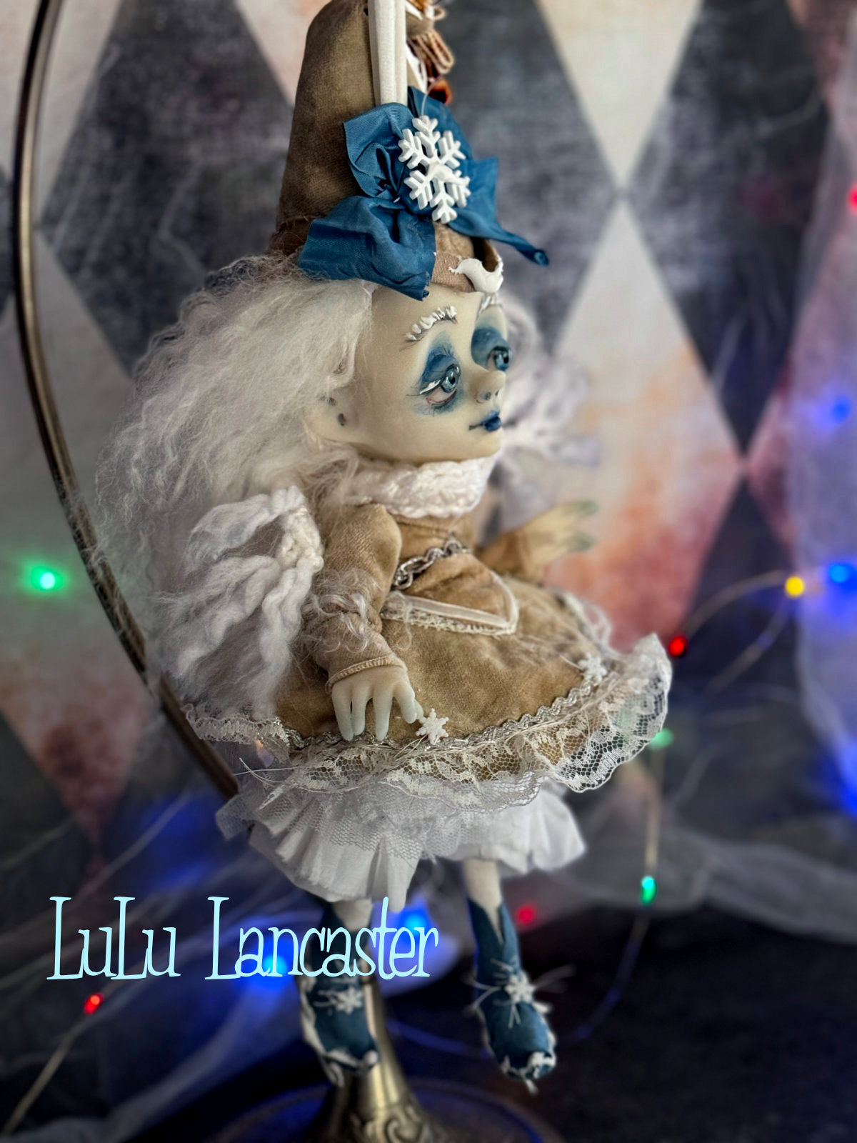 Cookie Snowflake the ice skating Frosty Elf Original LuLu Lancaster Art Doll