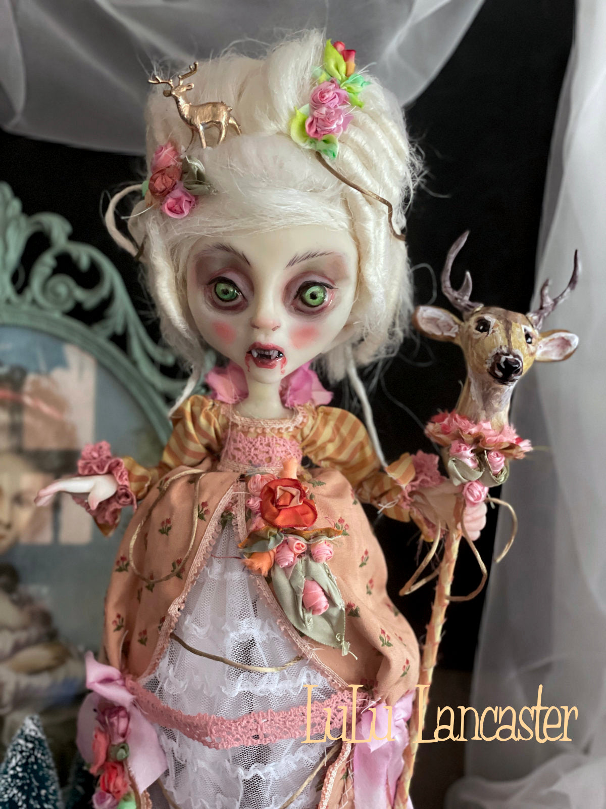 Aphra the rococo Vampire Art Doll LuLu Lancaster ~Ominous III, Hinge Artist Collective Group show