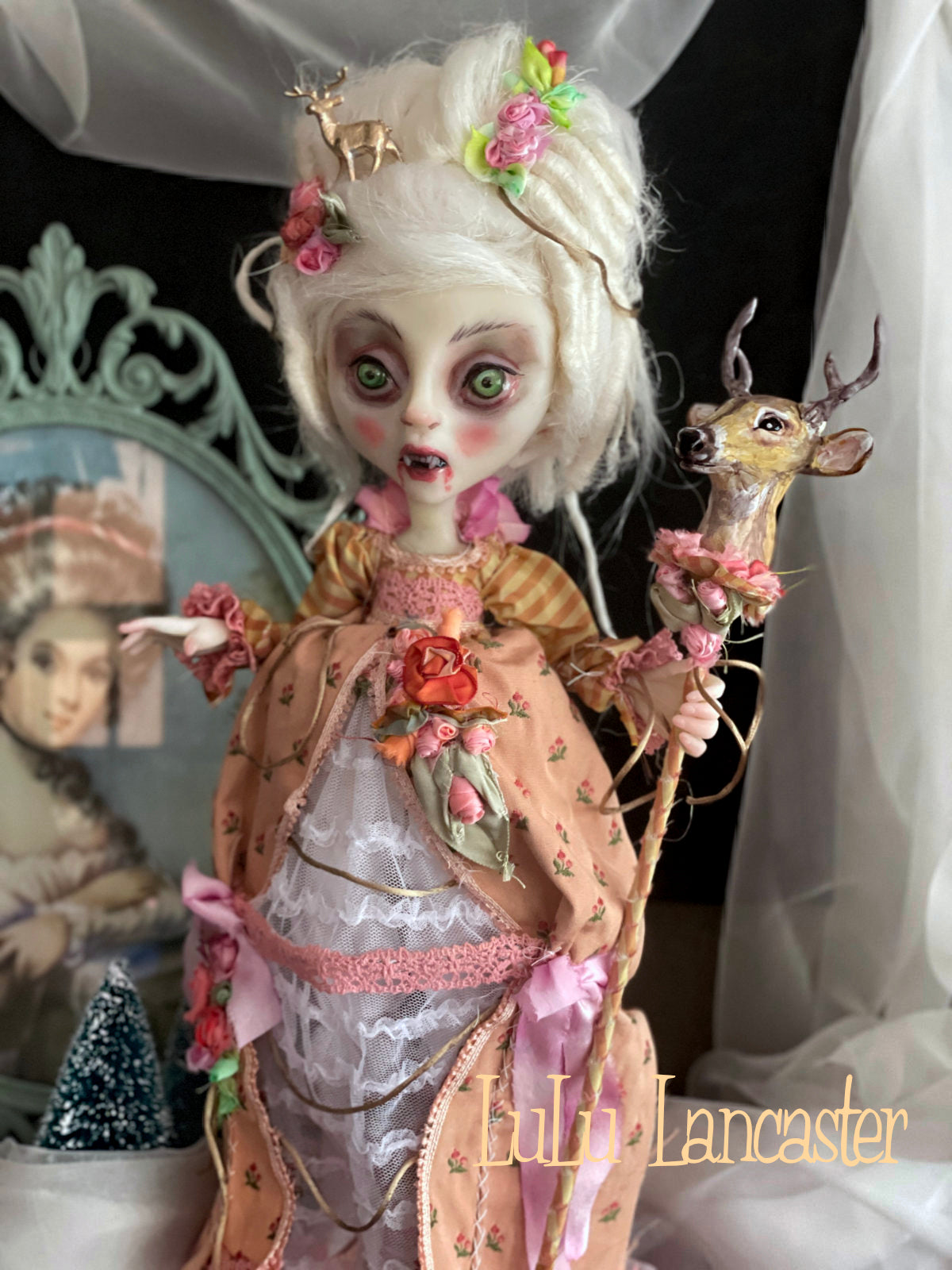 Aphra the rococo Vampire Art Doll LuLu Lancaster ~Ominous III, Hinge Artist Collective Group show