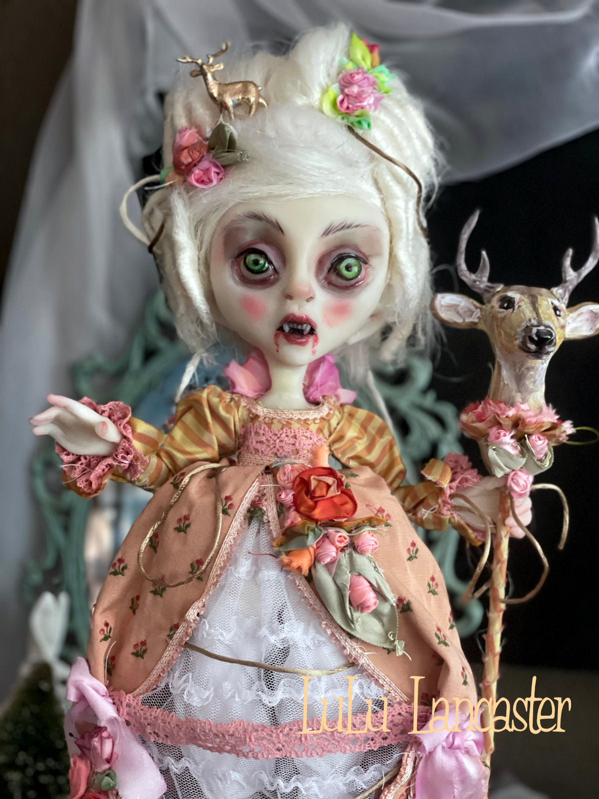Aphra the rococo Vampire Art Doll LuLu Lancaster ~Ominous III, Hinge Artist Collective Group show