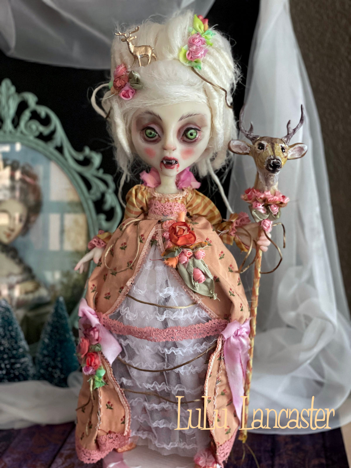 Aphra the rococo Vampire Art Doll LuLu Lancaster ~Ominous III, Hinge Artist Collective Group show