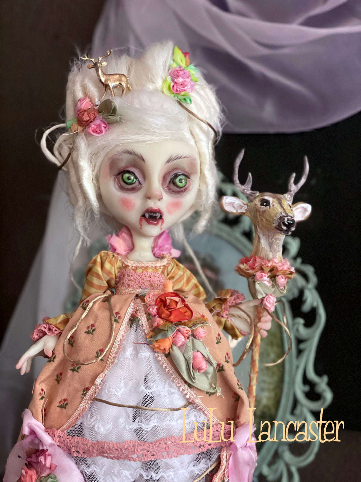 Aphra the rococo Vampire Art Doll LuLu Lancaster ~Ominous III, Hinge Artist Collective Group show