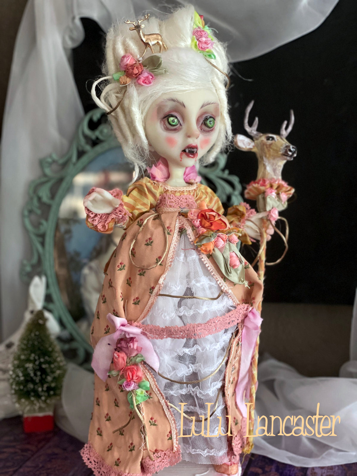 Aphra the rococo Vampire Art Doll LuLu Lancaster ~Ominous III, Hinge Artist Collective Group show