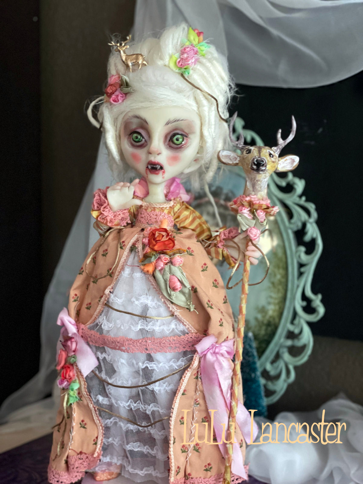 Aphra the rococo Vampire Art Doll LuLu Lancaster ~Ominous III, Hinge Artist Collective Group show