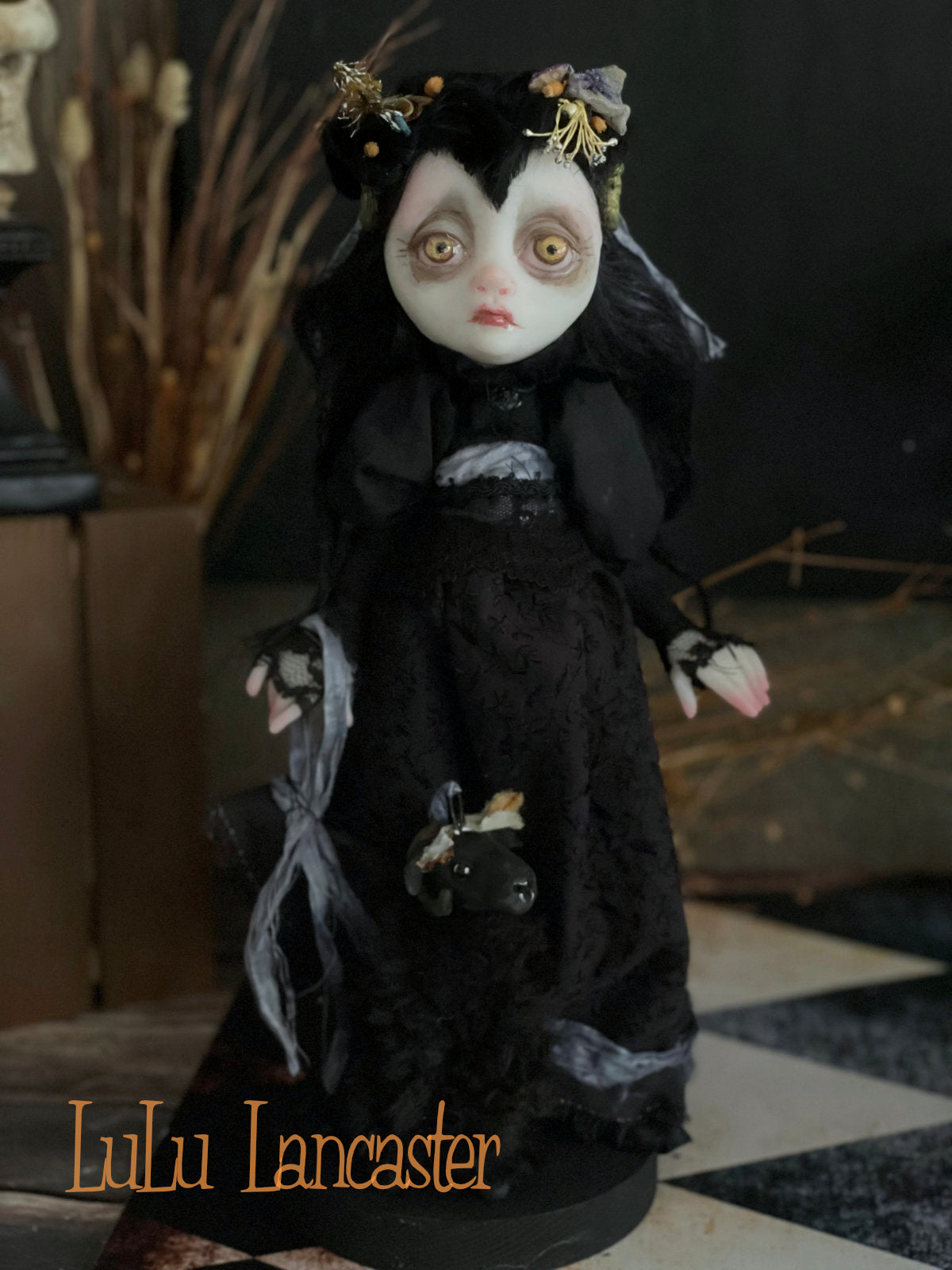 Baizelle the Ram Witch Original LuLu Lancaster Halloween Art Doll