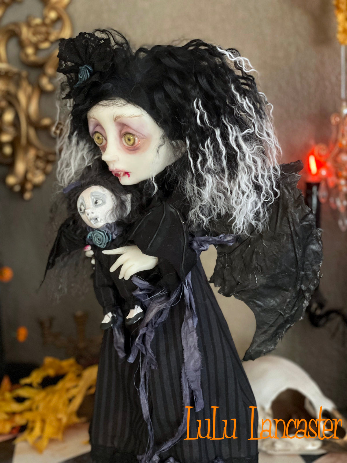 Bethsaida Vampire Bat Original LuLu Lancaster Halloween Art Dolls