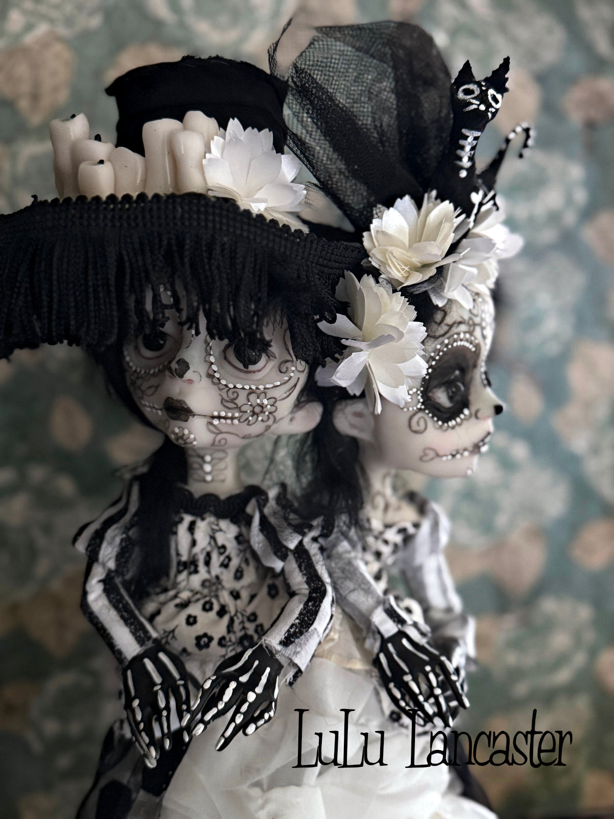 Bones and Nita Conjoined day of the dead Catrinas Original LuLu Lancaster Art Doll